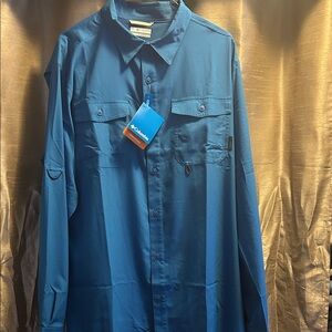 Columbia Deep Blue Long Sleeve Shirt